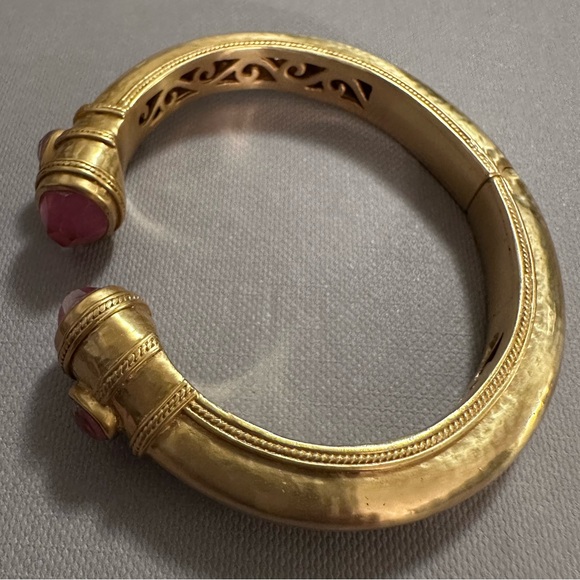 Julie Vos Cannes Demi Cuff Bracelet in Iridescent Peony Pink - Picture 10 of 11